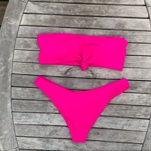NWOT hot pink bikini set